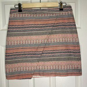 LOFT Boho Twill Faux Wrap Skirt